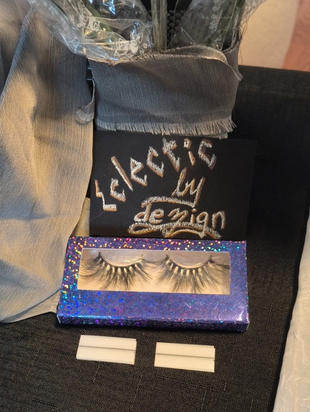 Boutique Dramatic 3D Faux Mink Lashes NIB Set With Glue Strips & Spoolie